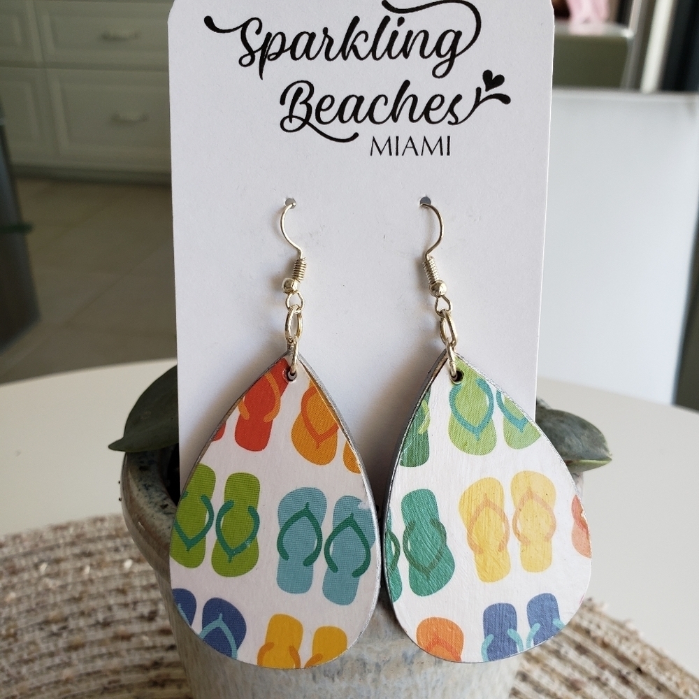 Flip Flop Light Weight Dangle Earrings